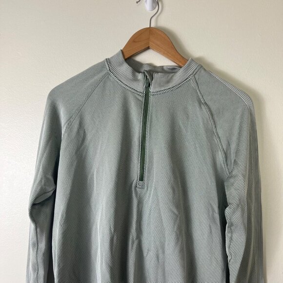 Lululemon Athletic Rest Less Cropped Half Zip Jacket Grey Sage Size 14 - Picture 3 of 8